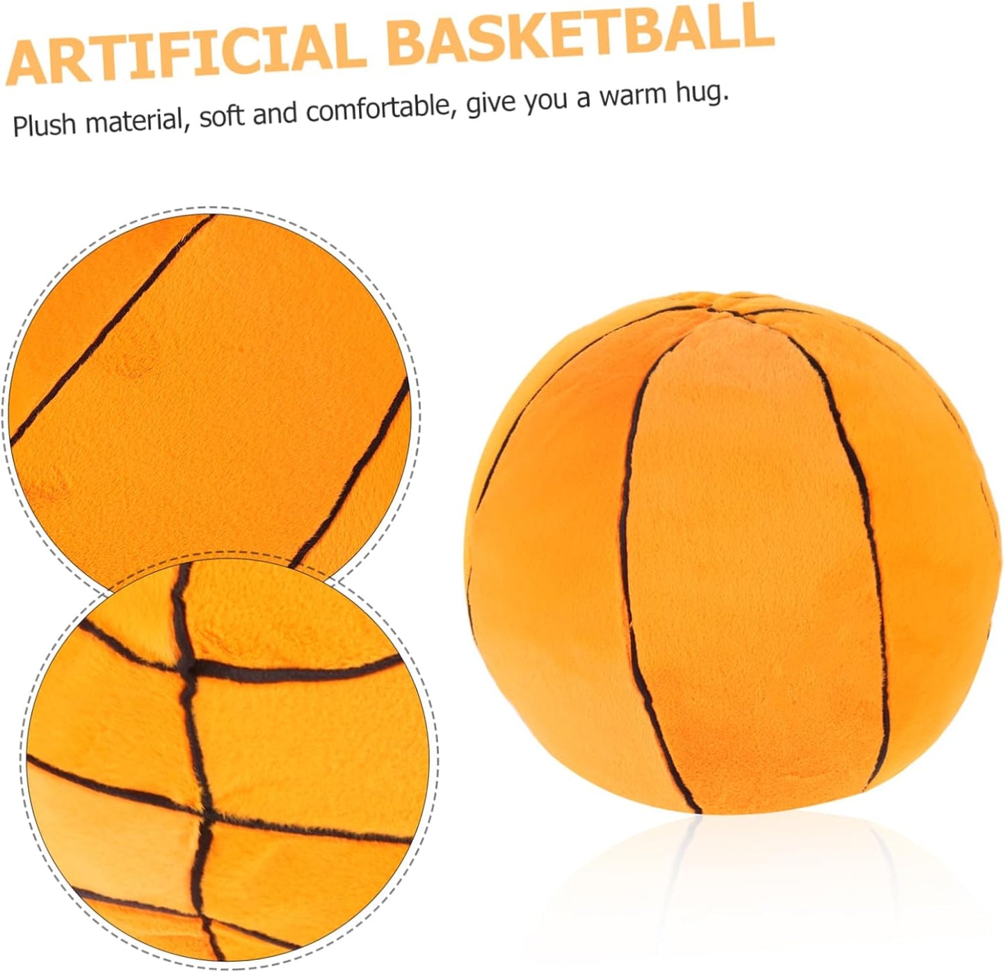 Basketball Pillow Sitting Cushion Pouf Seat Siaticease Seat Cushion Plush Pillow Tiolet Seats Pillows for Couch Bed Pillows Basketball Throw Pillows Charming Plush Sphere Pp Cotton