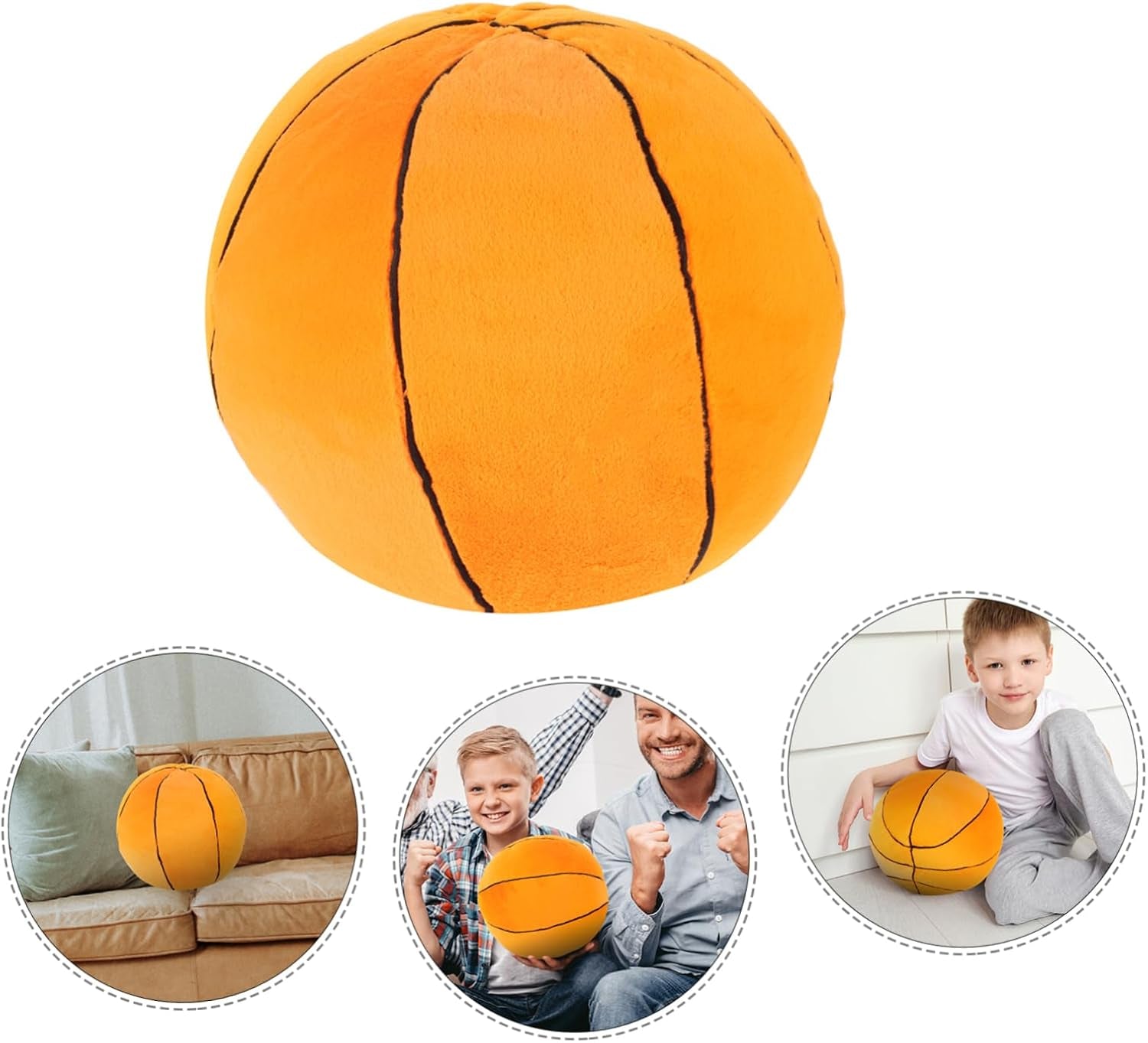 Basketball Pillow Sitting Cushion Pouf Seat Siaticease Seat Cushion Plush Pillow Tiolet Seats Pillows for Couch Bed Pillows Basketball Throw Pillows Charming Plush Sphere Pp Cotton