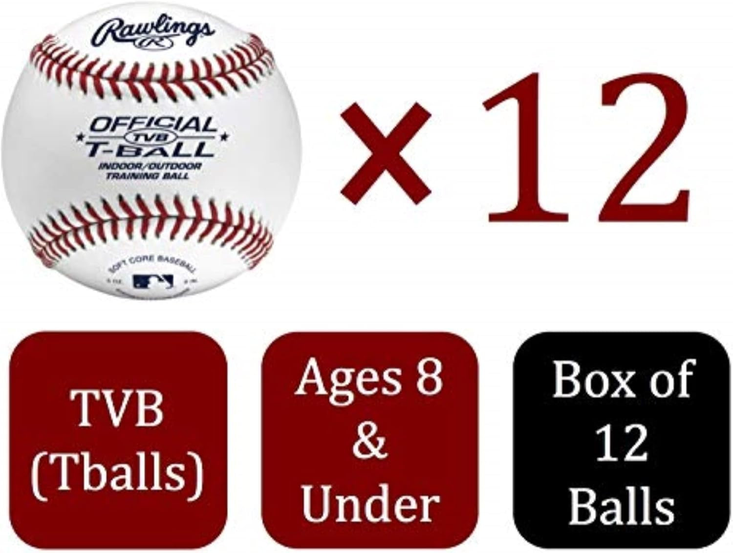 | Official T-Balls | TVB | Youth/6U | 12 Count | Sponge Rubber Core | Indoor/Outdoor