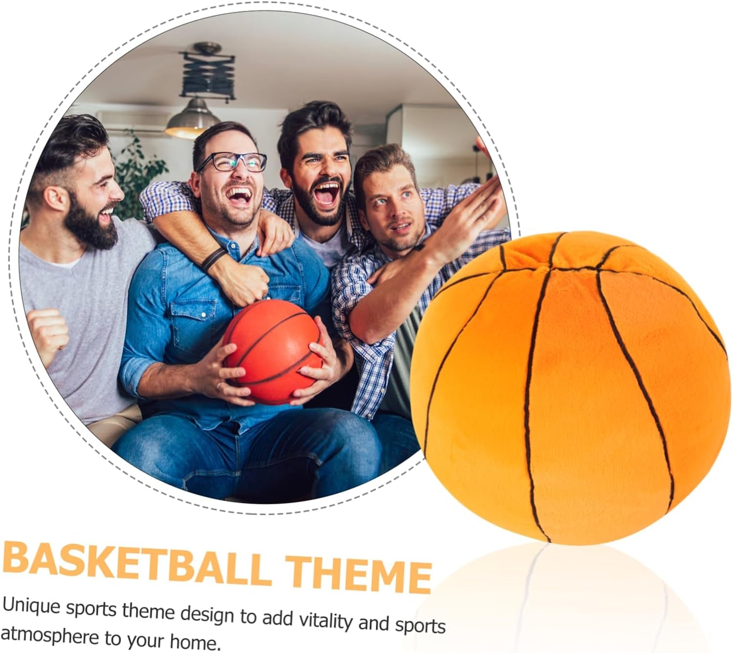 Basketball Pillow Sitting Cushion Pouf Seat Siaticease Seat Cushion Plush Pillow Tiolet Seats Pillows for Couch Bed Pillows Basketball Throw Pillows Charming Plush Sphere Pp Cotton